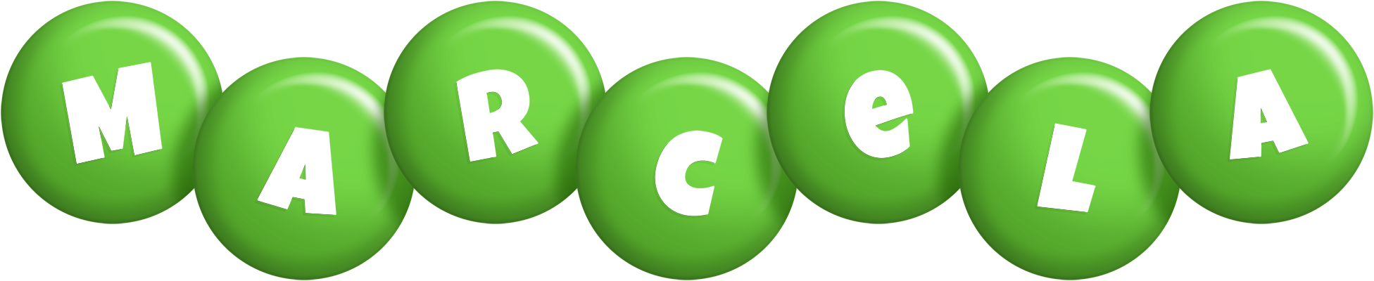 Marcela candy-green logo