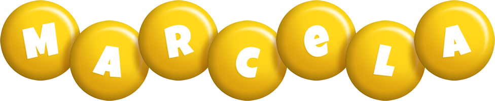 Marcela candy-yellow logo