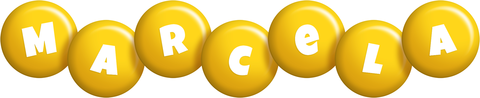 Marcela candy-yellow logo