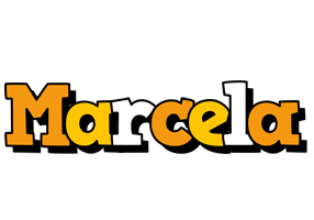 Marcela cartoon logo
