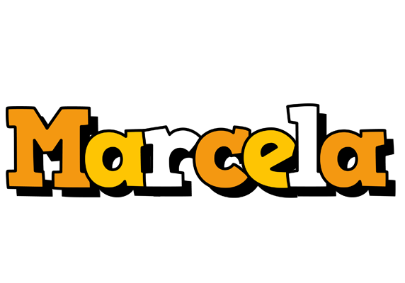 Marcela cartoon logo