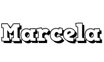 Marcela snowing logo