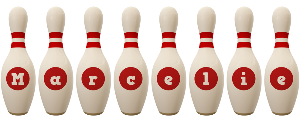Marcelie bowling-pin logo