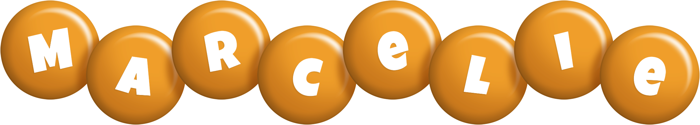Marcelie candy-orange logo