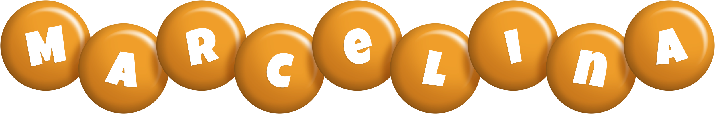 Marcelina candy-orange logo