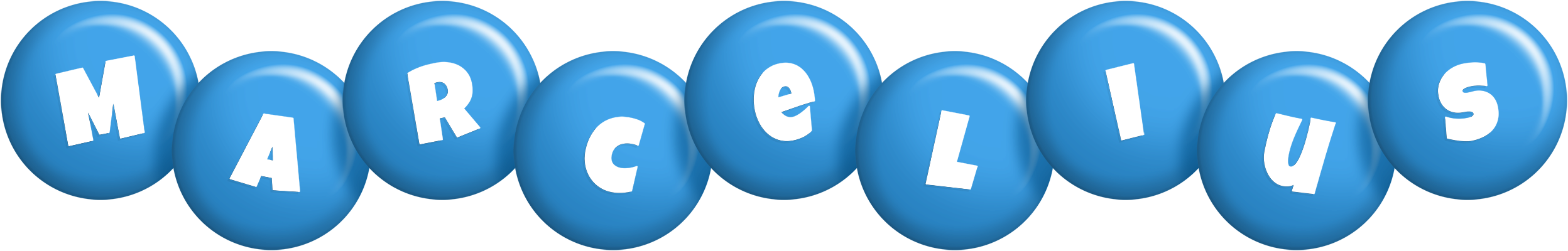 Marcelius candy-blue logo