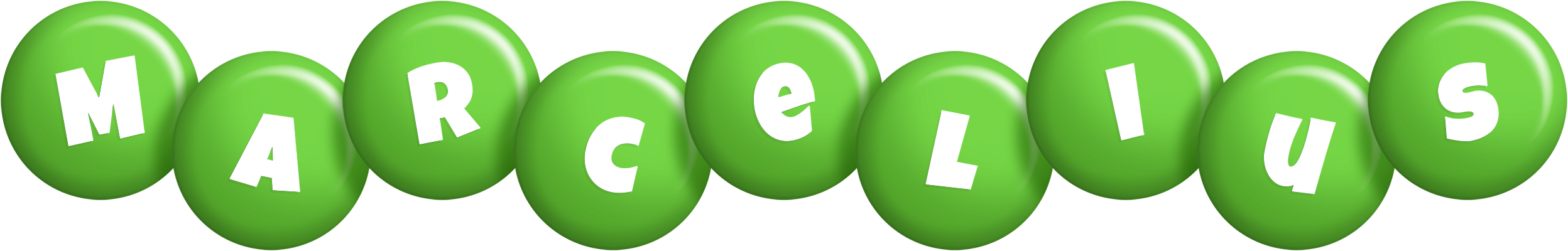 Marcelius candy-green logo