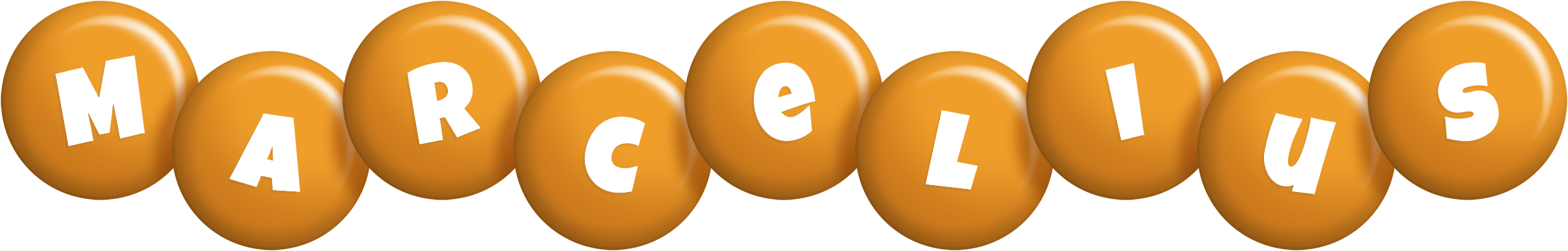 Marcelius candy-orange logo