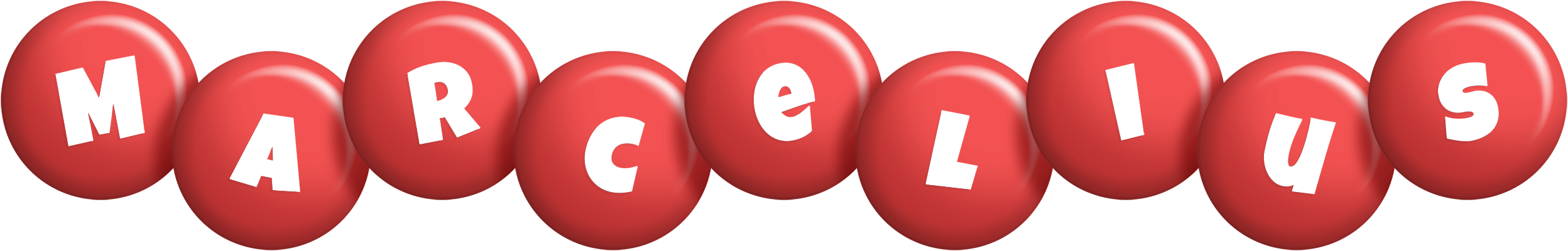 Marcelius candy-red logo