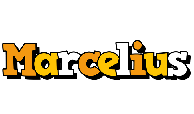 Marcelius cartoon logo
