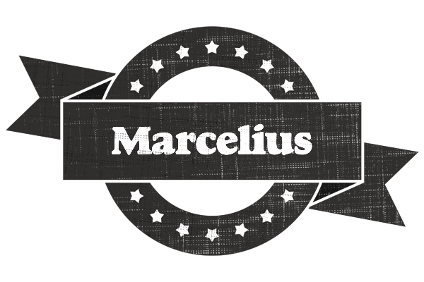 Marcelius grunge logo