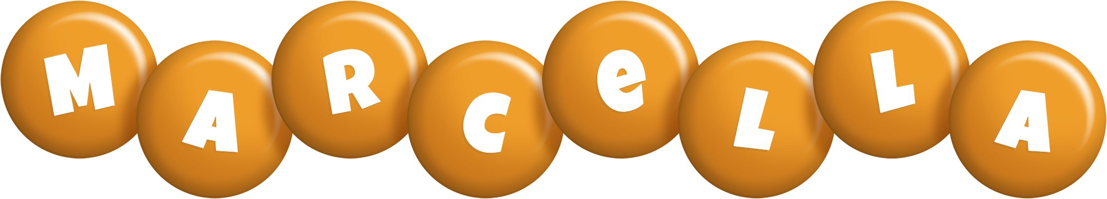 Marcella candy-orange logo