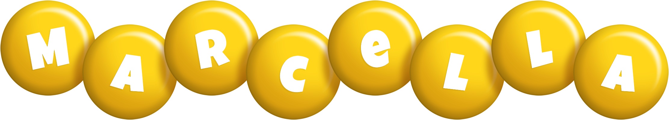 Marcella candy-yellow logo