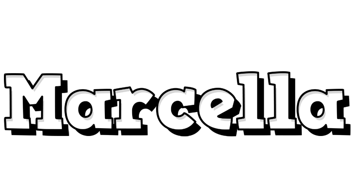 Marcella snowing logo