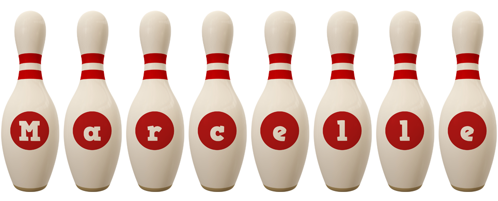 Marcelle bowling-pin logo