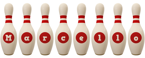 Marcello bowling-pin logo