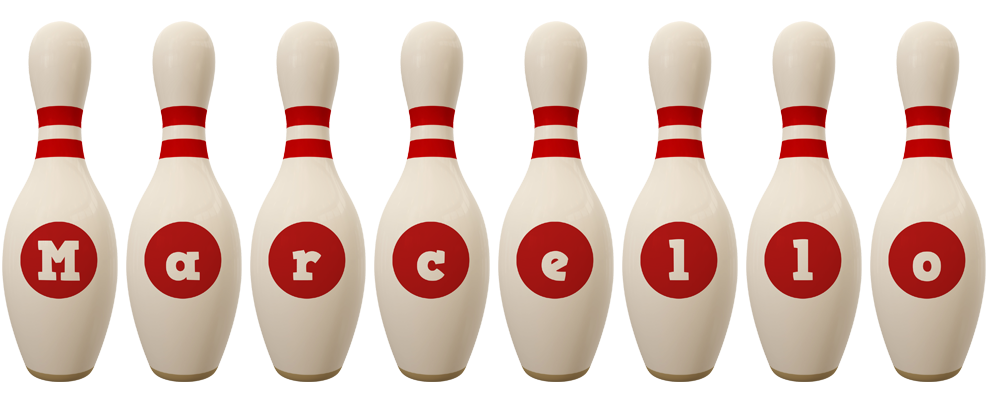 Marcello bowling-pin logo