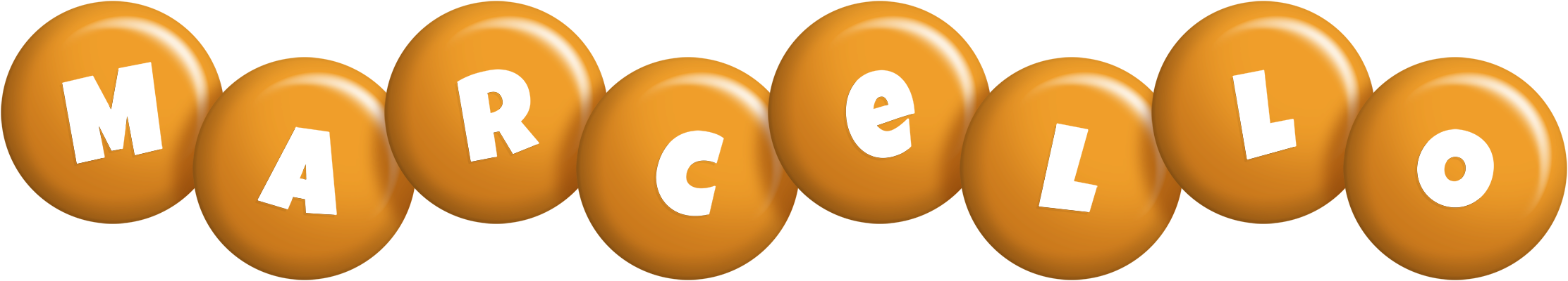 Marcello candy-orange logo