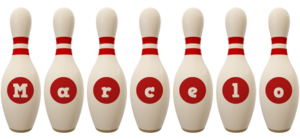 Marcelo bowling-pin logo