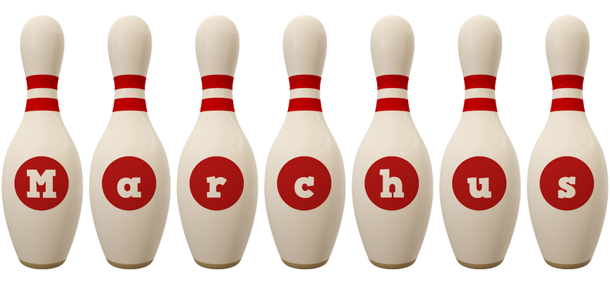 Marchus bowling-pin logo