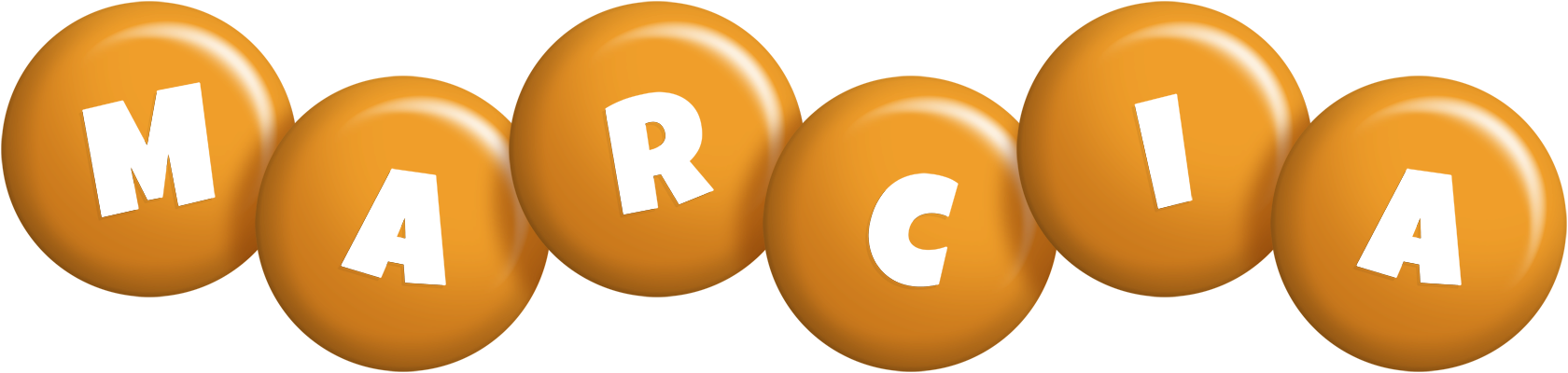Marcia candy-orange logo