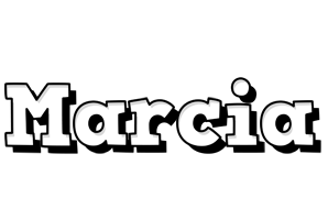 Marcia snowing logo