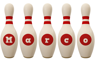 Marco bowling-pin logo