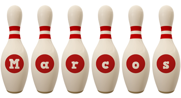 Marcos bowling-pin logo