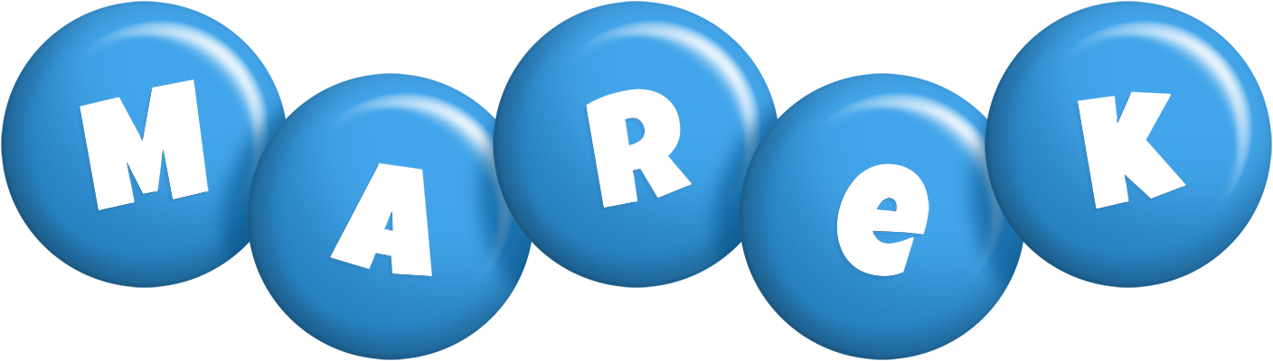 Marek candy-blue logo