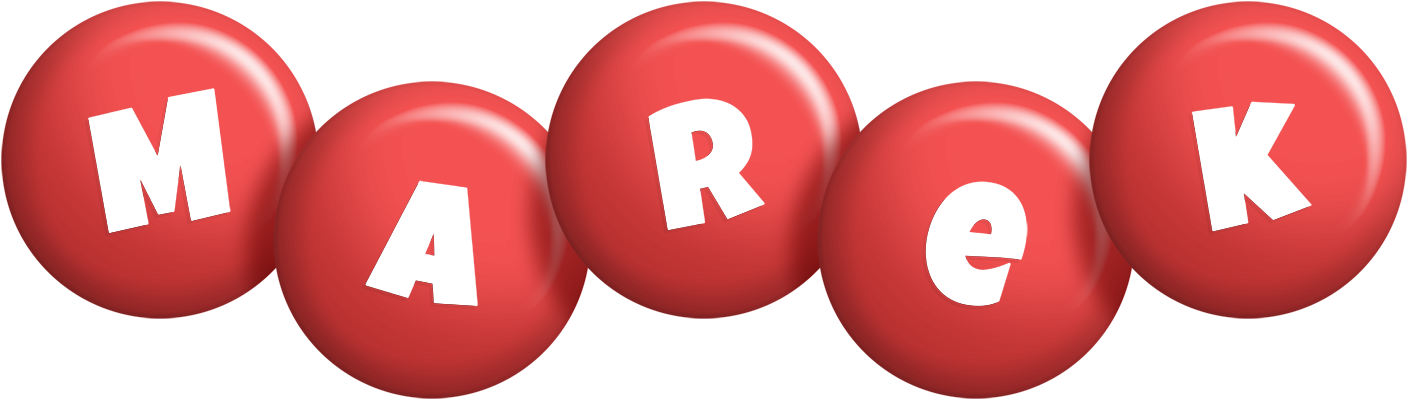 Marek candy-red logo