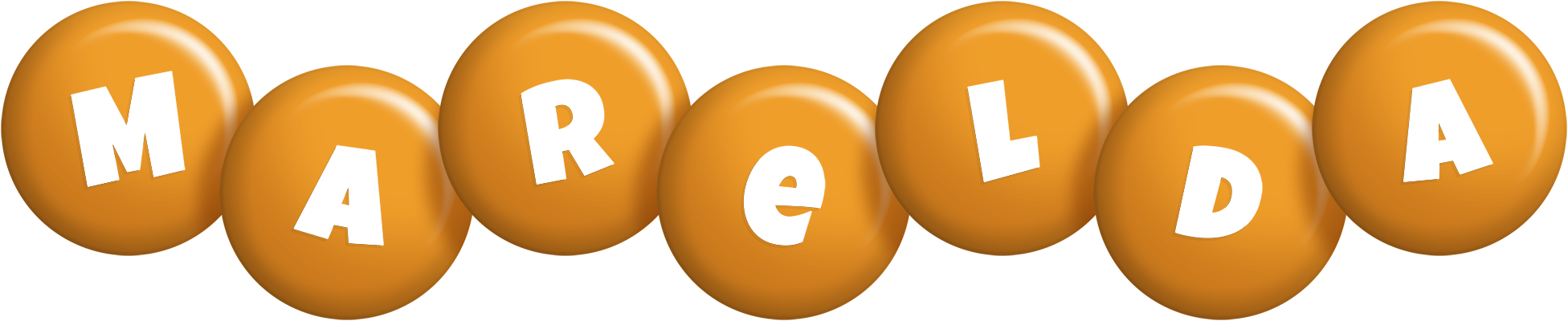 Marelda candy-orange logo