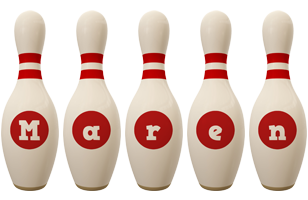 Maren bowling-pin logo
