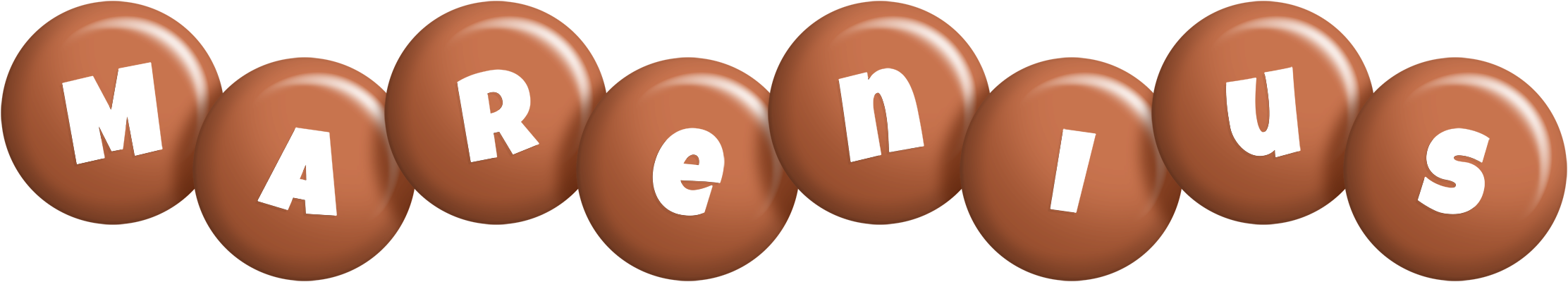 Marenius candy-brown logo