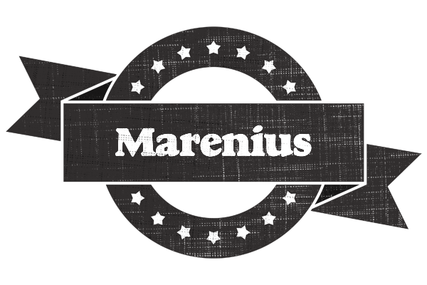 Marenius grunge logo