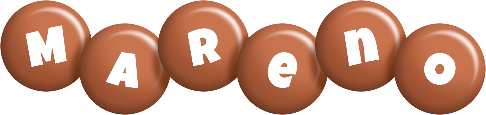 Mareno candy-brown logo