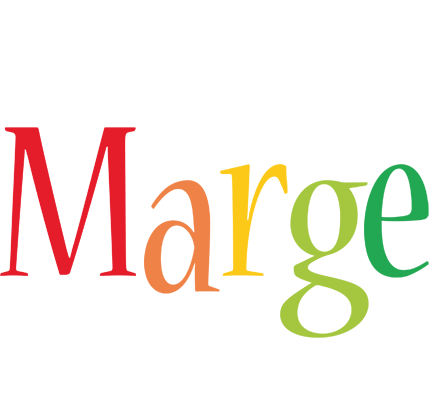 Marge birthday logo