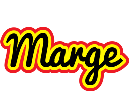 Marge flaming logo