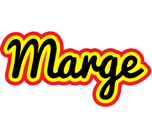 Marge flaming logo
