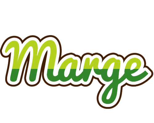 Marge golfing logo