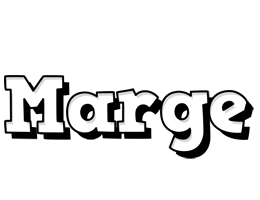 Marge snowing logo