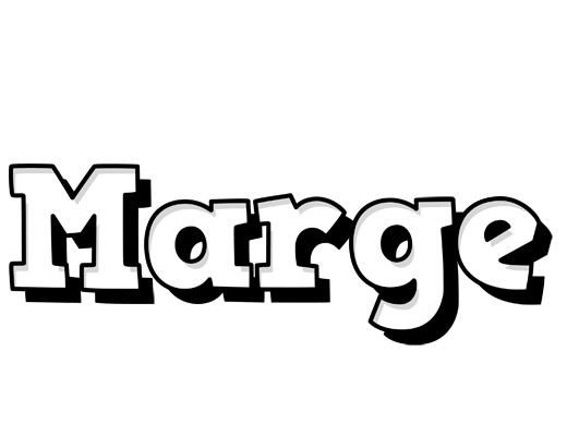 Marge snowing logo