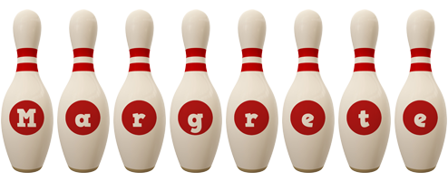 Margrete bowling-pin logo