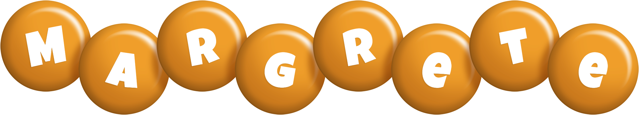 Margrete candy-orange logo
