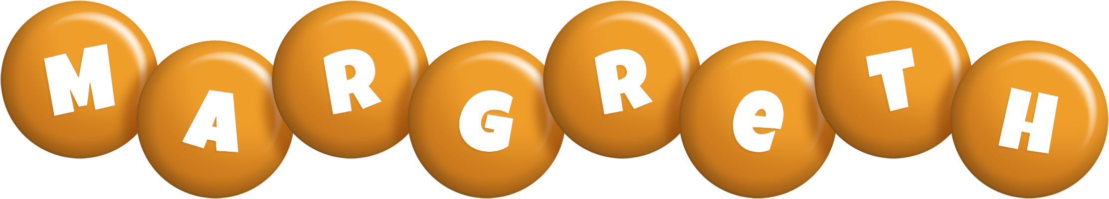 Margreth candy-orange logo