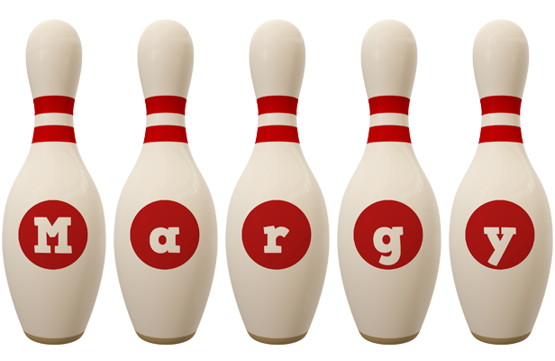Margy bowling-pin logo