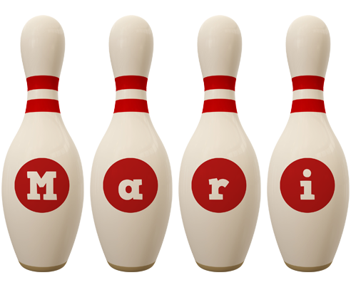 Mari bowling-pin logo