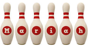 Mariah bowling-pin logo