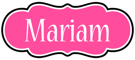 Mariam invitation logo