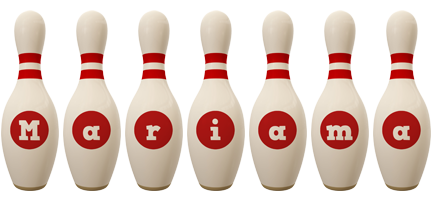 Mariama bowling-pin logo