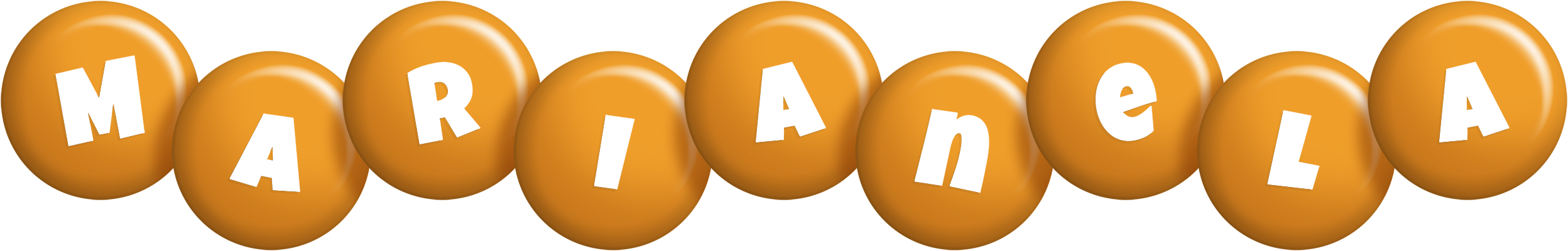 Marianela candy-orange logo